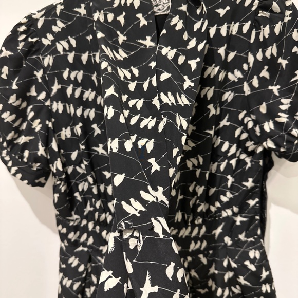 Vintage Style Pink Martini Flare Dress w Tie Sz S - Picture 2 of 3